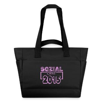 Sozial Seit 2013 Pink - Wasserabweisende Padded Bag - Schwarz - Vorne