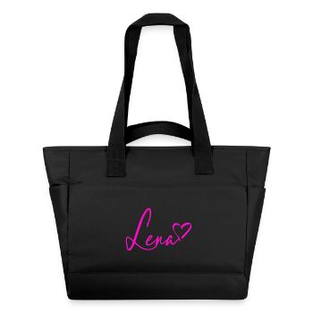 Signature Lena Rose Néon - Sac matelassé déperlant - noir - Devant