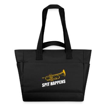 Spit happens trumpet player - Water-Repellent Padded Bag - black - Front