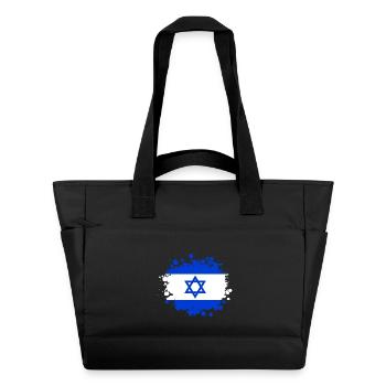 Israel Klecks / Jerusalem Geschenk Nationalfarben - Wasserabweisende Padded Bag - Schwarz - Vorne