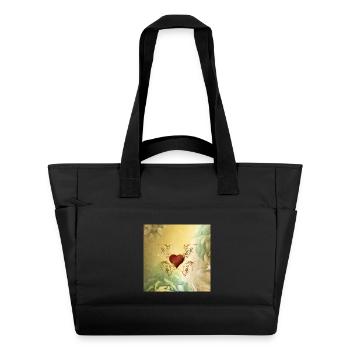 Merveilleux coeur décoratif - Sac matelassé déperlant - noir - Devant