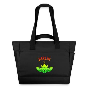 Berlin Design / Berliner Bär Brandenburger Tor - Sac matelassé déperlant - noir - Devant
