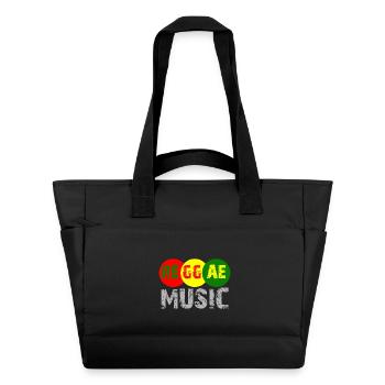 Reggae Musik Farbkreis Logo - Wasserabweisende Padded Bag - Schwarz - Vorne