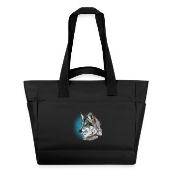 wolf - Water-Repellent Padded Bag - black - Front