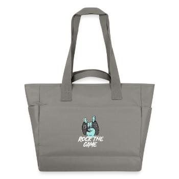 Gamer Spruch Zocker Controller Game - Wasserabweisende Padded Bag - Grau - Vorne