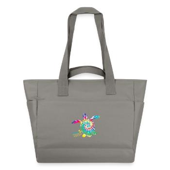 Hawaii Tie Dye Meeresschildkröte Schildkröte Liebhaber - Wasserabweisende Padded Bag - Grau - Vorne