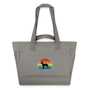 Cirneco Dell Etna Dog Silhouette Vintage Sunset fo - Water-Repellent Padded Bag - grey - Front