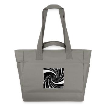 Black and white vortex - Water-Repellent Padded Bag - grey - Front