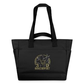 Waldjäger mit Bogen und Geweihmotiv - Wasserabweisende Padded Bag - Schwarz - Vorne
