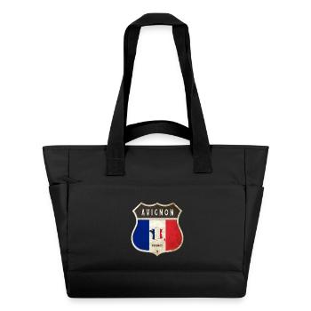 Avignon Frankreich Wappen Flaggen Design - Wasserabweisende Padded Bag - Schwarz - Vorne