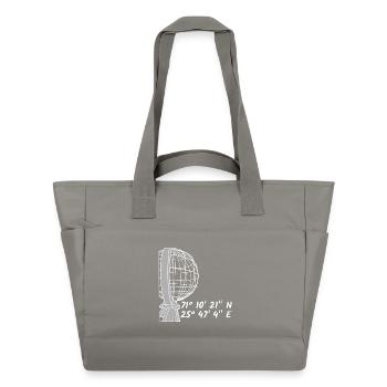 The globe at the North Cape for dark T-shirts - Water-Repellent Padded Bag - grey - Front