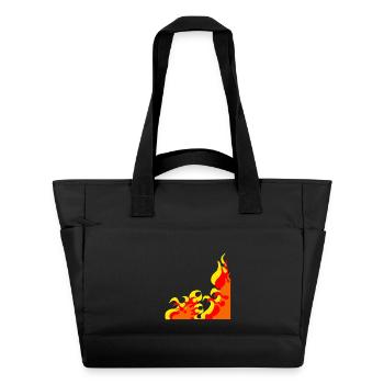 flammen Eckmuster, cooles naturmuster, beliebt - Wasserabweisende Padded Bag - Schwarz - Vorne