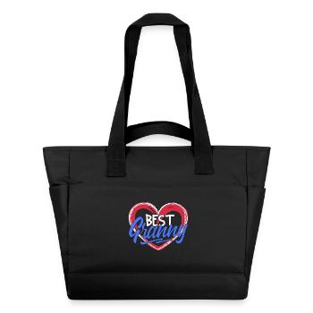 Meilleure grand-mère Grand-mère Déclaration de félicitations de grand-mère - Sac matelassé déperlant - noir - Devant