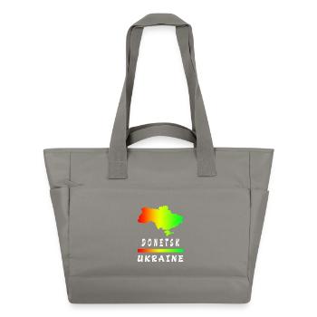 Donetsk Ukraine Regenbogen Design - Wasserabweisende Padded Bag - Grau - Vorne