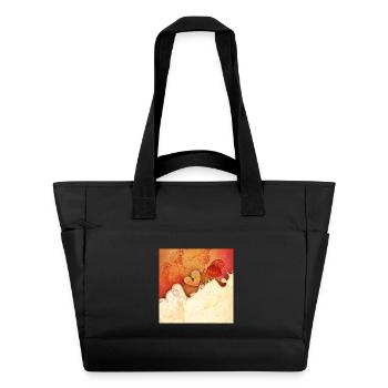 Des fleurs merveilleuses avec du cœur. - Sac matelassé déperlant - noir - Devant