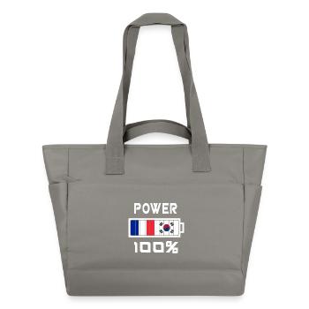 La Corée du Sud et France Power 100 % - Sac matelassé déperlant - gris - Devant