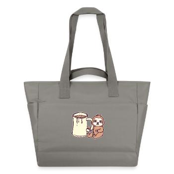 Lazy Slow Vegetarian Mammal Sloth Animal - Water-Repellent Padded Bag - grey - Front