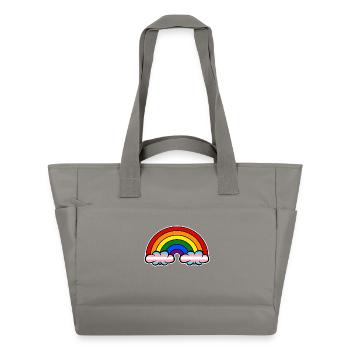 arc-en-ciel LGBT sexualité homosexuelle transgenre - Sac matelassé déperlant - gris - Devant