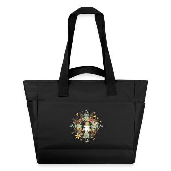 cute elf in the context of Christmas - Water-Repellent Padded Bag - black - Front
