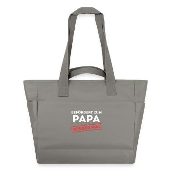 Pregnant Family Parents Statement Baby Happiness Dad - Water-Repellent Padded Bag - grey - Front