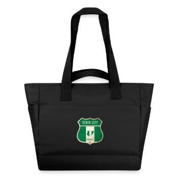 Design du drapeau des armoiries du Nigeria de - Sac matelassé déperlant - noir - Devant