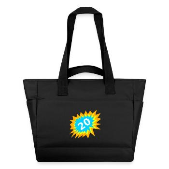 was schenken, 20 bunt - Wasserabweisende Padded Bag - Schwarz - Vorne