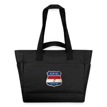 Almere Niederlande Wappen Design - Wasserabweisende Padded Bag - Schwarz - Vorne
