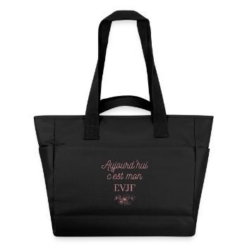 EVJF future mariée. Enterrement vie célibataire - Sac matelassé déperlant - noir - Devant