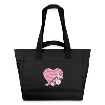 Joyeuse fête des mères Maman. Fête des mamans - Sac matelassé déperlant - noir - Devant