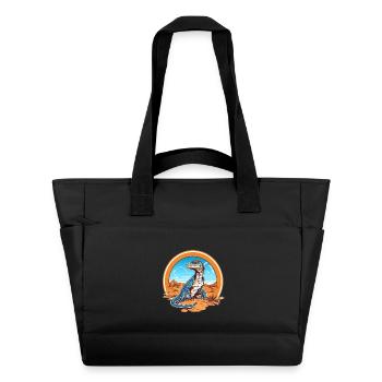 Lizard in Wüstenlandschaft Design - Wasserabweisende Padded Bag - Schwarz - Vorne