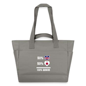 Japan and Great Britain 100% Genius Flag - Water-Repellent Padded Bag - grey - Front