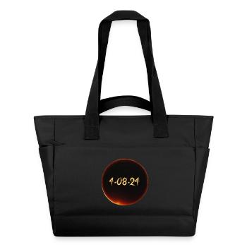 Solar Eclipse 2024 - Water-Repellent Padded Bag - black - Front