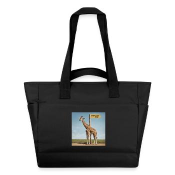 Giraffe Meme ''Mind your Head'' - Printflow - Sac matelassé déperlant - noir - Devant
