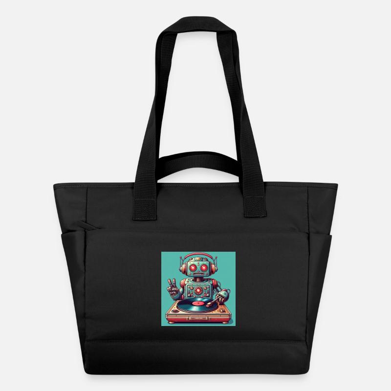 Platine vinyle robotisée - Sac matelassé déperlant - noir