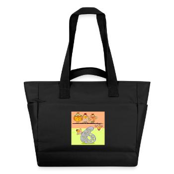6th Birthday - Six-Year-Old - Chicken Coop - Water-Repellent Padded Bag - black - Front