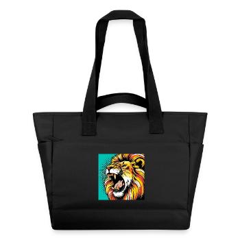 Lion Pop Art - Water-Repellent Padded Bag - black - Front