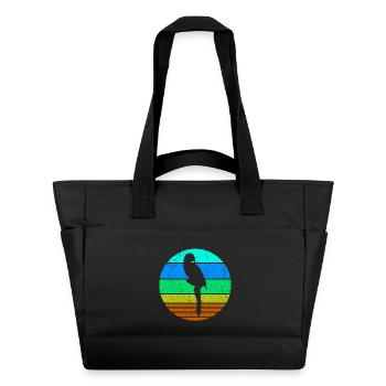 Vogel Papagei Tierliebhaber Haustier Urwald Tier - Wasserabweisende Padded Bag - Schwarz - Vorne