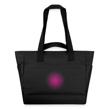 Grille rouge - Sac matelassé déperlant - noir - Devant
