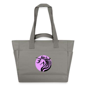 Einhornsegen Lavendel - Wasserabweisende Padded Bag - Grau - Vorne