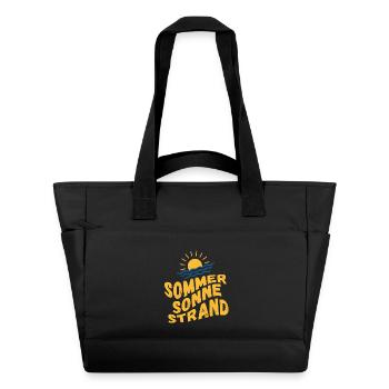 Sommer Sonne Strand und Meer - Wasserabweisende Padded Bag - Schwarz - Vorne