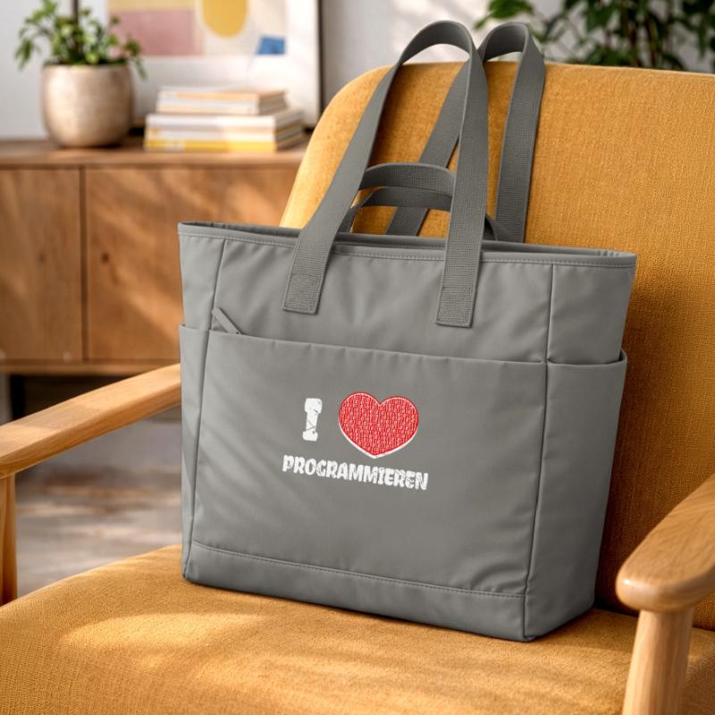 Developer Herz Programmierer Statement Informatik Wasserabweisende Padded Bag
