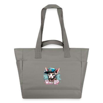Sphynx Katze cool Was geht ab Hip Hop Geschenk - Wasserabweisende Padded Bag - Grau - Vorne
