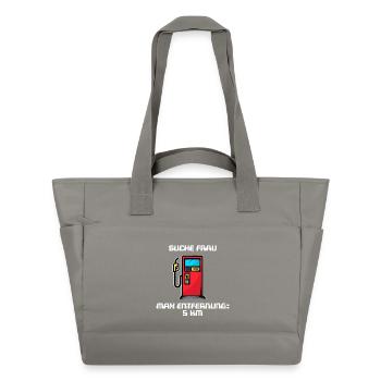 Petrol Pump Petrol Statement Petrol Station - Water-Repellent Padded Bag - grey - Front