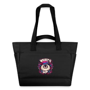Was geht ab Heilige Birma Katze Birmakatze - Wasserabweisende Padded Bag - Schwarz - Vorne