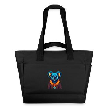 Koala Bunte Kawaii Cartoon Figur Clipart - Wasserabweisende Padded Bag - Schwarz - Vorne