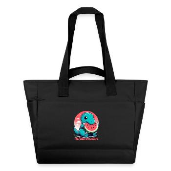 Süßer T-Rex Wassermelone Sommer Geschenk - Wasserabweisende Padded Bag - Schwarz - Vorne