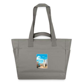 Essaouira Marokko Reise Poster Souvenir Farbe WPA - Wasserabweisende Padded Bag - Grau - Vorne