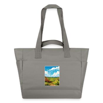 Affiche de voyage du parc national Theodore Roosevelt WPA - Sac matelassé déperlant - gris - Devant