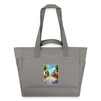 Ravenne Italie Affiche de voyage Peinture Souvenir WPA - Sac matelassé déperlant - gris - Devant