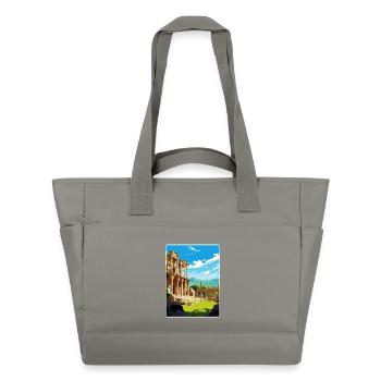 Ephesus Türkei Reise Poster Souvenir Malerei WPA - Wasserabweisende Padded Bag - Grau - Vorne